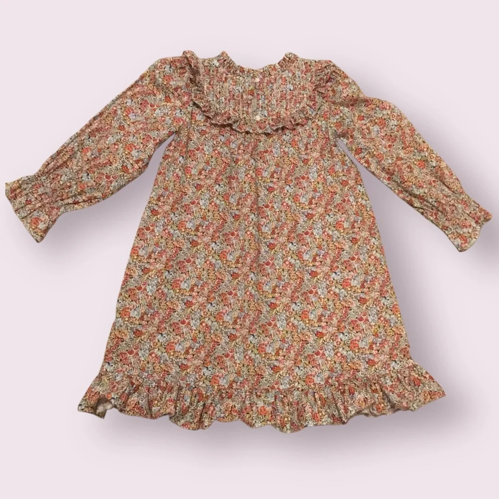 Doen Girls Floral Ruffle Hem Dress